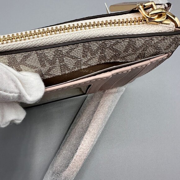MIchael Kors Jet Set Vanilla Soft Pink Small Coin Purse Wristlet 32F1GJ6P1B NWT - Picture 9 of 16